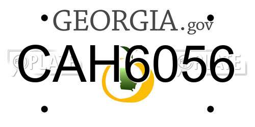CAH6056 Georgia License Plate