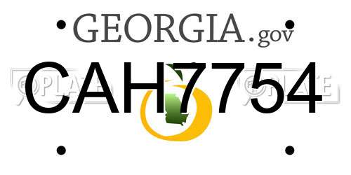 CAH7754 Georgia License Plate