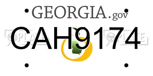 CAH9174 Georgia License Plate