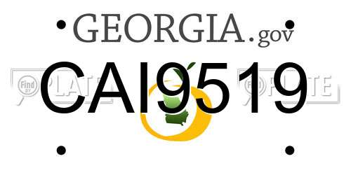 CAI9519 Georgia License Plate