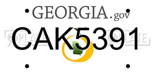 CAK5391 Georgia License Plate