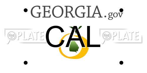CAL Georgia License Plate
