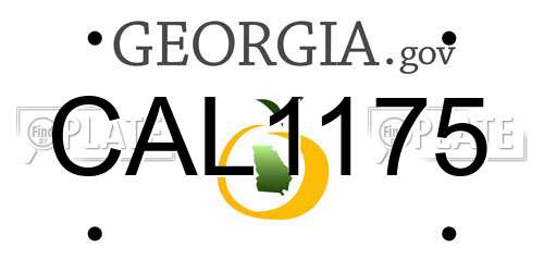 CAL1175 Georgia License Plate