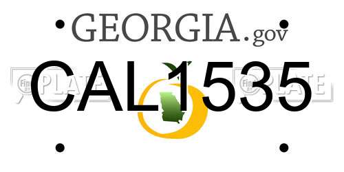 CAL1535 Georgia License Plate