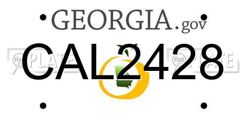 CAL2428 Georgia License Plate