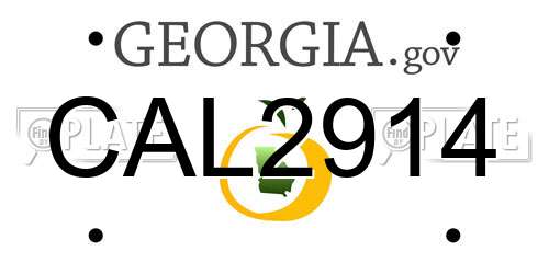 CAL2914 Georgia License Plate