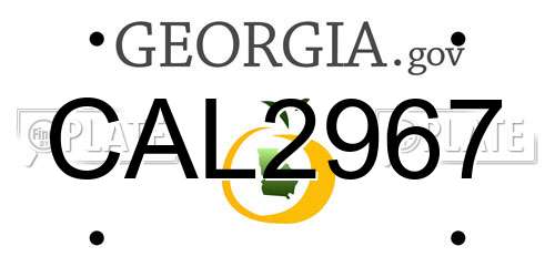 CAL2967 Georgia License Plate