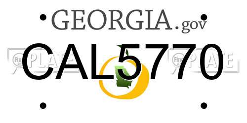 CAL5770 Georgia License Plate