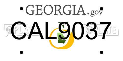 CAL9037 Georgia License Plate