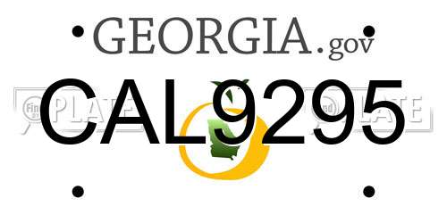 CAL9295 Georgia License Plate