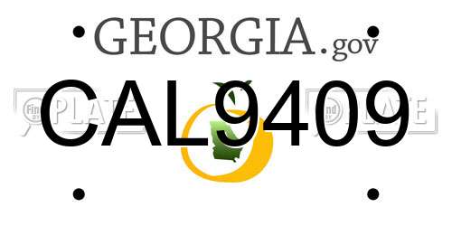 CAL9409 Georgia License Plate
