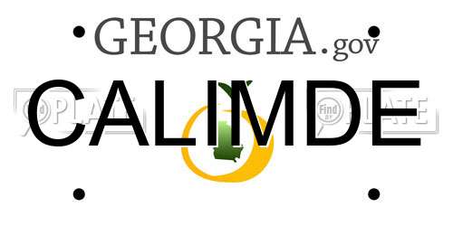 CALIMDE Georgia License Plate