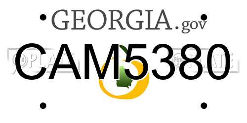 CAM5380 Georgia License Plate