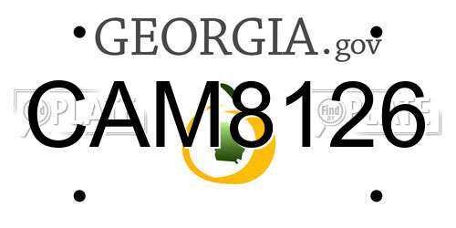 CAM8126 Georgia License Plate