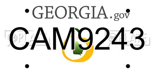 CAM9243 Georgia License Plate