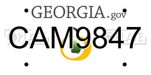 CAM9847 Georgia License Plate