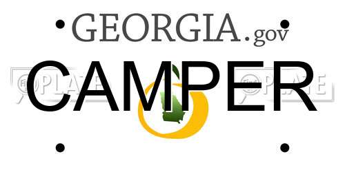 CAMPER Georgia License Plate