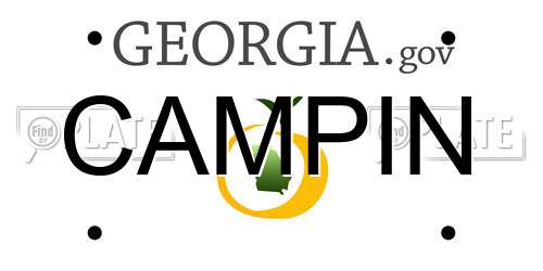 CAMPIN Georgia License Plate