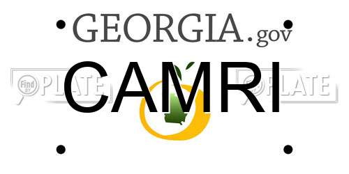 CAMRI Georgia License Plate