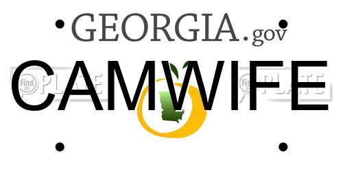 CAMWIFE Georgia License Plate