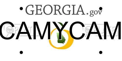 CAMYCAM Georgia License Plate
