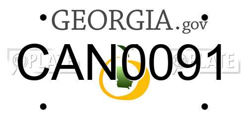 CAN0091 Georgia License Plate