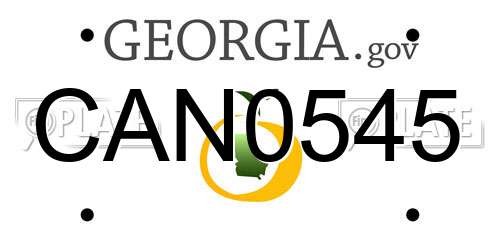 CAN0545 Georgia License Plate