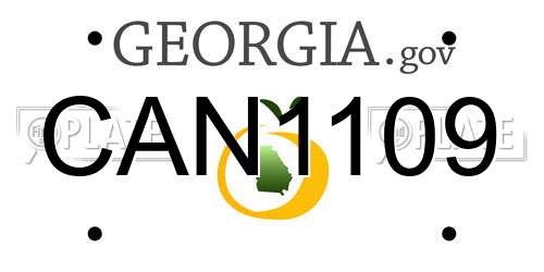 CAN1109 Georgia License Plate