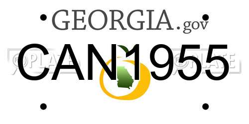 CAN1955 Georgia License Plate