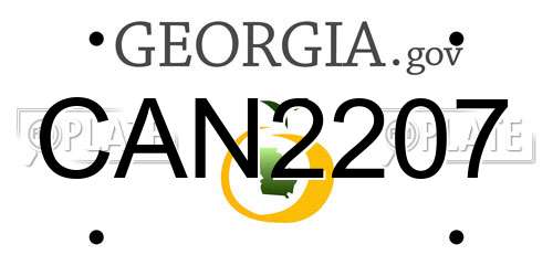 CAN2207 Georgia License Plate