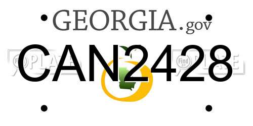 CAN2428 Georgia License Plate