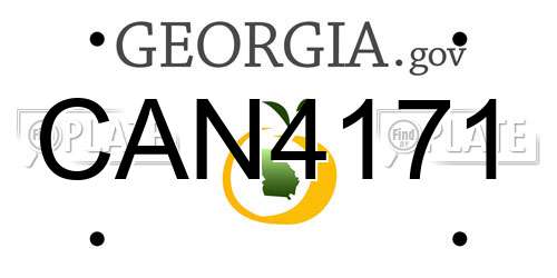 CAN4171 Georgia License Plate