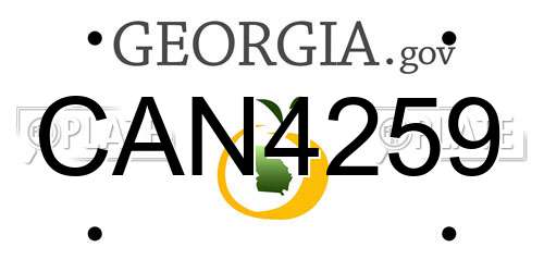 CAN4259 Georgia License Plate