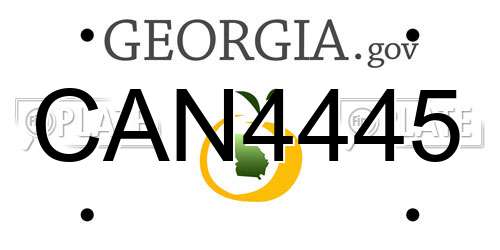 CAN4445 Georgia License Plate