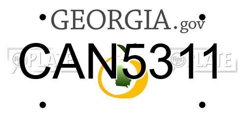 CAN5311 Georgia License Plate