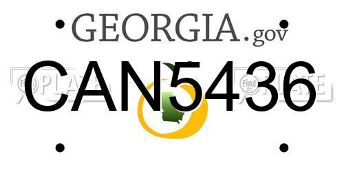 CAN5436 Georgia License Plate