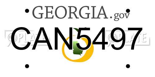 CAN5497 Georgia License Plate