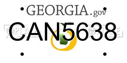 CAN5638 Georgia License Plate
