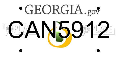 CAN5912 Georgia License Plate
