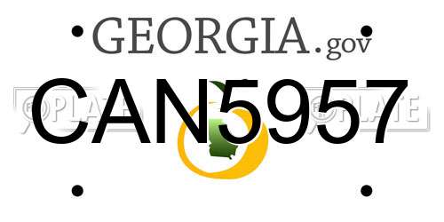 CAN5957 Georgia License Plate