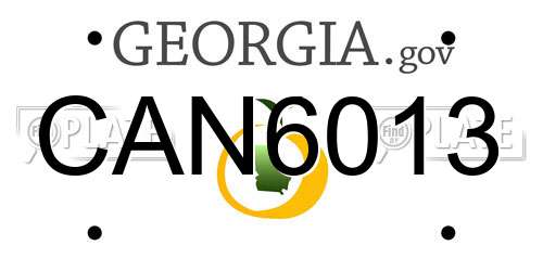 CAN6013 Georgia License Plate