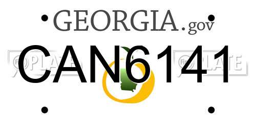 CAN6141 Georgia License Plate