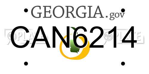 CAN6214 Georgia License Plate