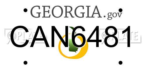 CAN6481 Georgia License Plate