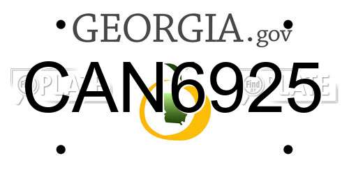 CAN6925 Georgia License Plate