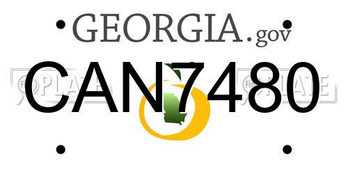 CAN7480 Georgia License Plate