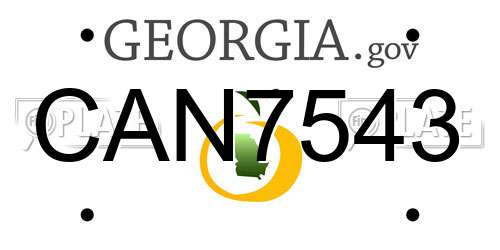 CAN7543 Georgia License Plate