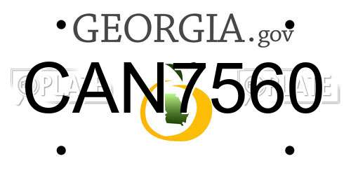 CAN7560 Georgia License Plate