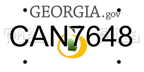 CAN7648 Georgia License Plate