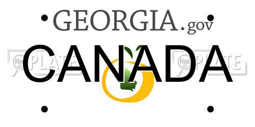 CANADA Georgia License Plate